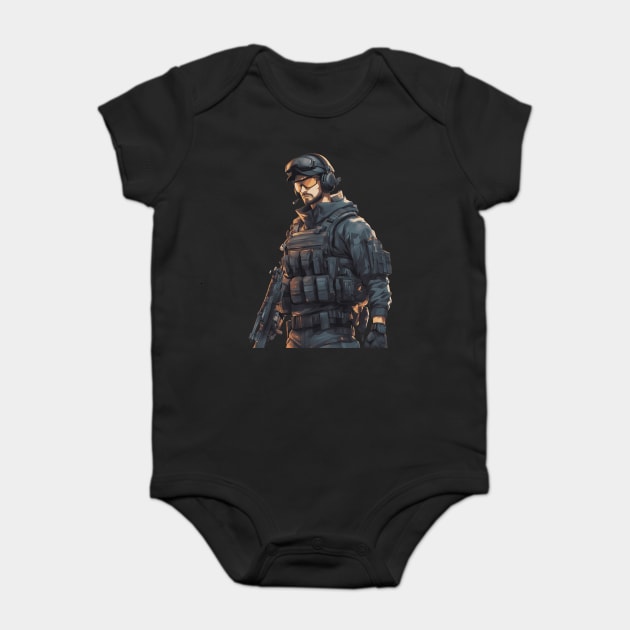 Anti Terrorist Squad Baby Bodysuit by animegirlnft
